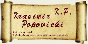 Krasimir Popovicki vizit kartica